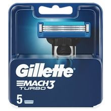 Gillette, Mach3 Turbo, ostrza wymienne do maszynki do golenia, 5 szt.