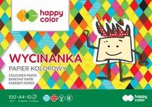 Happy Color, blok wycinanka, A4, 10 arkuszy, 100g