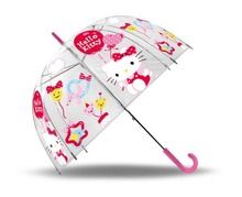 Hello Kitty, parasolka przezroczysta, manualna, 48 cm
