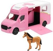 Hipo, auto do przewozu koni z dźwiękiem, różowe, 20 cm