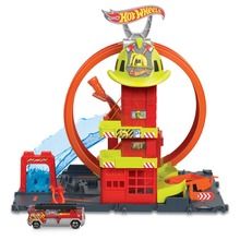 Hot Wheels City, Remiza strażacka - Superpętla, zestaw do zabawy