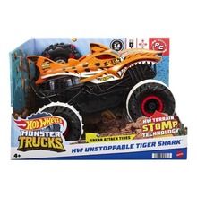 Hot Wheels, Monster Trucks, Niepowstrzymany Tiger Shark, pojazd zdalnie sterowany, 1:15