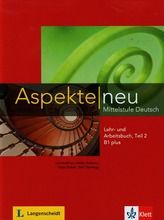 Język niemiecki, Aspekte Neu - Mittelstufe Deutsch Lehr- und Arbeitsbuch Teil 2 B1 plus, Langenscheidt