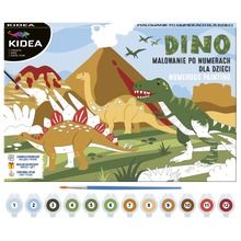 Kidea, malowanie po numerach, dinozaury