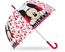 Kids Euroswan, Myszka Miki, parasolka przezroczysta, automatyczna, 46 cm