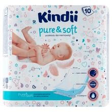 Kindii, Pure & soft, podkłady jednorazowe dla niemowląt, 10 szt.