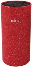 Kinghoff, blok na noże z powłoką marmurową KH-1093, czerwony-marmurowy