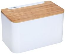 Kinghoff, chlebak z deską do krojenia, biały, KH-1072