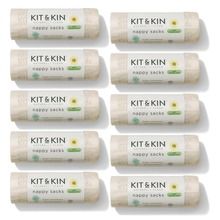 Kit & Kin, biodegradowalne bezzapachowe worki na zużyte pieluszki, 10-60 szt.