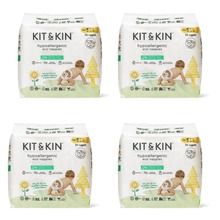 Kit & Kin, biodegradowalne pieluszki jednorazowe, rozmiar 5, Junior, 11 kg +, koala i małpka, 4-28 szt.