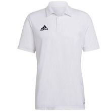 Koszulka polo męska z krótkim rękawem, biała, Adidas Entrada 22 Polo