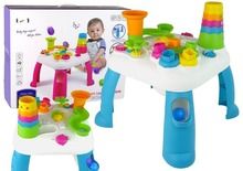 Lean Toys, interaktywny stolik edukacyjny, niebieski