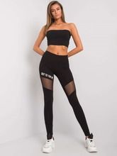 Legginsy damskie, czarne, Rue Paris