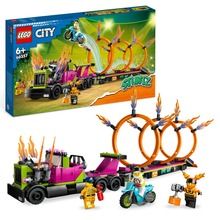 LEGO City, Stuntz, Wyzwanie kaskaderskie - ciężarówka i ogniste obręcze, 60357
