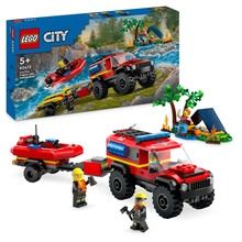 LEGO City, Terenowy wóz strażacki z łodzią ratunkową, 60412