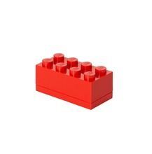 LEGO, mini lunchbox, klocek 8, czerwone
