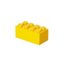 LEGO, mini lunchbox, klocek 8, żółty