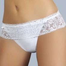 Majtki stringi damskie, białe, koronka, Josefina, LivCo Corsetti