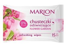 Marion, Refreshing Wipes, chusteczki odświeżające, Flower Garden, 15 szt.