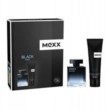 Mexx, Black Man, zestaw, woda toaletowa, spray, 30ml + żel pod prysznic, 50 ml