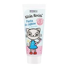 MomMe, Kicia Kocia, pasta do zębów z fluorem, 0-3 lat, guma balonowa, 50 ml