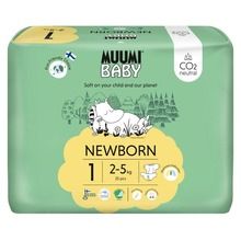 Muumi Baby, pieluszki ekologiczne dla niemowląt Newborn 1, 2-5 kg, 25 szt.