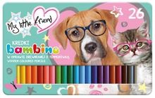My Little Friend, Pies i kot, kredki bambino, 26 kolorów, w metalu