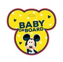 Myszka Miki, tabliczka do samochodu Baby on Board, przyssawka