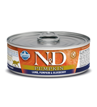 N&D Pumpkin, karma dla kotów dorosłych, jagnięcina, dynia i borówka, 80 g