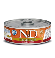 N&D Pumpkin, karma dla kotów dorosłych, przepiórka i dynia, 80 g