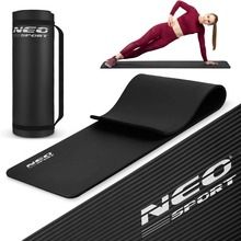 Neo-Sport, mata do ćwiczeń, gruba, 183-60 cm, czarna