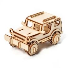 Nice Idea, Jeep, puzzle drewniane, model 3D