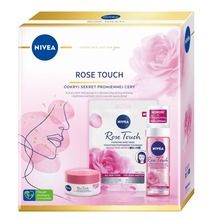 Nivea, Rose Touch, zestaw nawilżający żel-krem do twarzy, 50 ml + pianka oczyszczająca do twarzy, 150 ml + intensywnie nawilżająca maska w płachcie