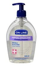 On Line, hipoalergiczne mydło w płynie, dozownik, Pure, 500 ml