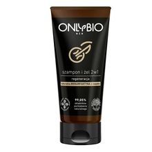 OnlyBio, Men, regenerujący szampon i żel 2w1 z olejem ze słonecznika, 200 ml