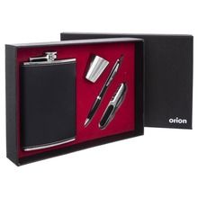 Orion, piersiówka, kieliszek, długopis, scyzoryk, zestaw na prezent
