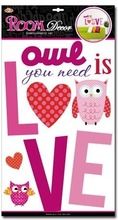 Owl You need is love, dekoracje ścienne 3D