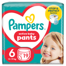 Pampers, Pants, pieluchomajtki, rozmiar 6, 14-19 kg, 19 szt.
