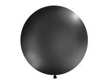 PartyDeco, olbrzymi okrągły balon, czarny, 1 m