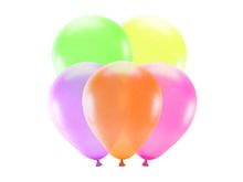 PartyDeco, balony neonowe, 25 cm, mix, 5 szt.