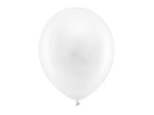 PartyDeco, balony Rainbow 30 cm, pastelowe, biały, 10 szt.