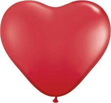 PartyDeco, balony, w kształcie serca, czerwone, 23 cm, 100 szt.