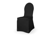 PartyDeco, pokrowiec na krzesło z matowej tkaniny, czarny