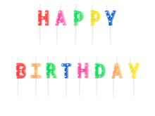 PartyDeco, świeczki urodzinowe Happy Birthday, mix, 2.5 cm, 13 szt.