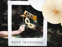 PartyDeco, zestaw z ramką selfie, Best Wedding