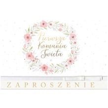 Passion Cards, zaproszenie na Komunię z kopertą, 17-10 cm, 5 szt.