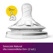 Philips Avent, Natural 2.0, smoczek dla noworodka, 0m+, 2 szt.