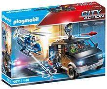 Playmobil, City Action, Policyjny helikopter: Pościg za uciekającym samochodem, 70575