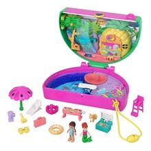 Polly Pocket, Arbuzowy basen, kompaktowy zestaw do zabawy z laleczkami i akcesoriami