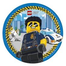 Procos, LEGO City, talerze, 23 cm, 8 szt.